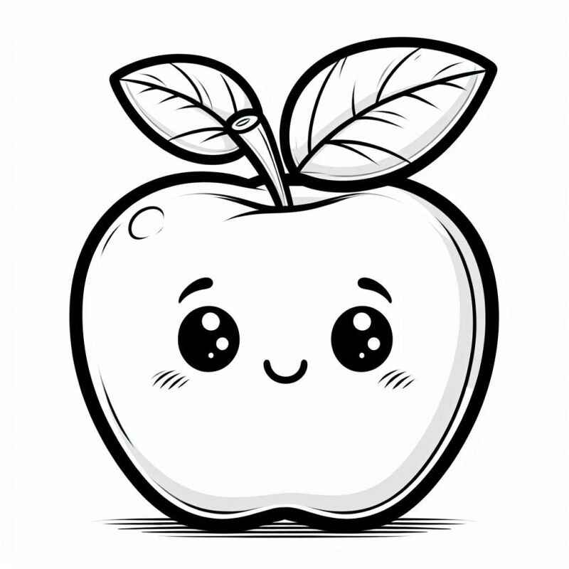 Apple Para Colorear 011