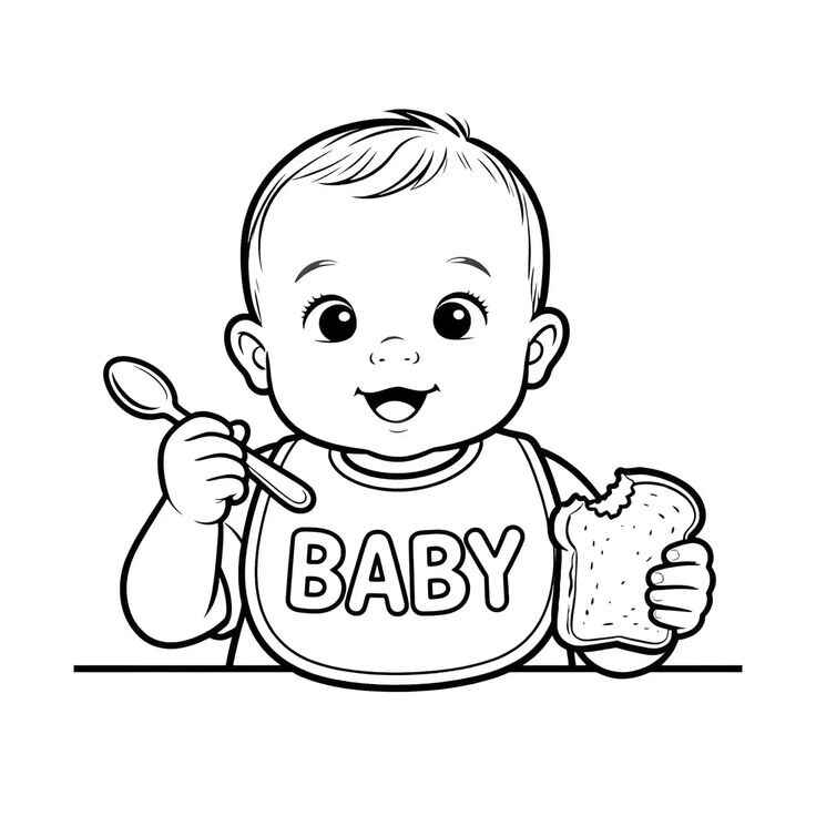 Bebé Para Colorear 047