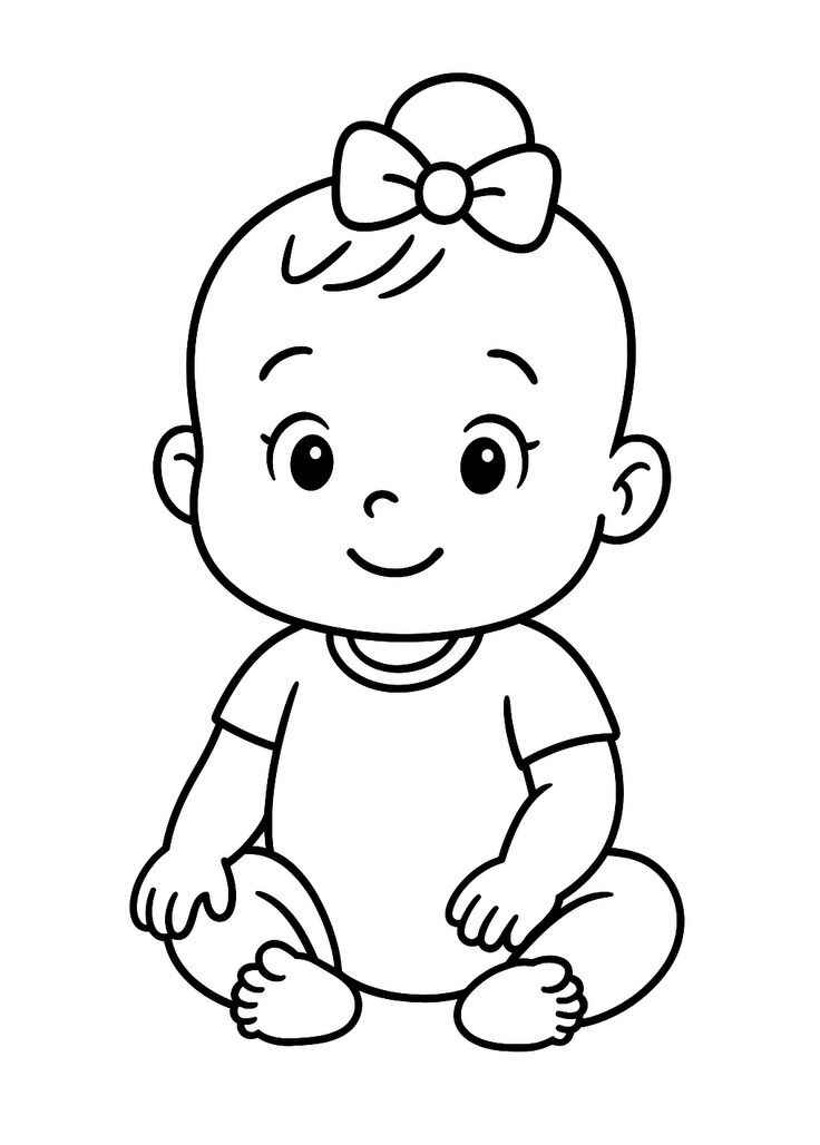 Bebé Para Colorear 094