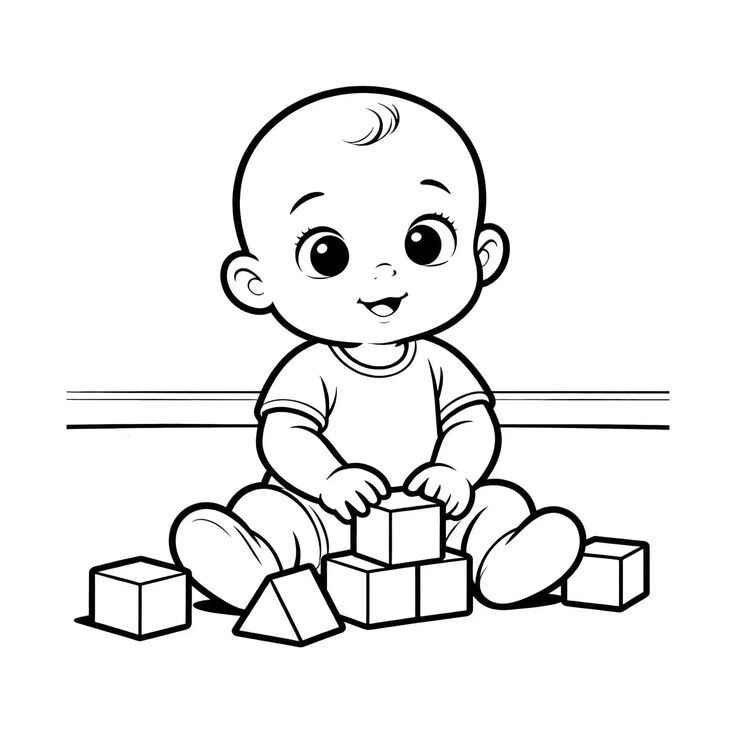 Bebé Para Colorear 211