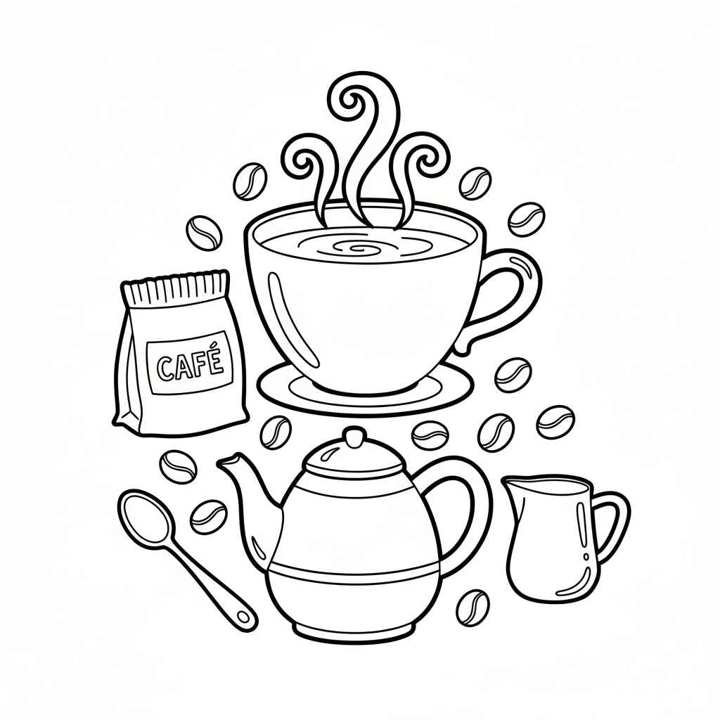 Café Para Colorear 016