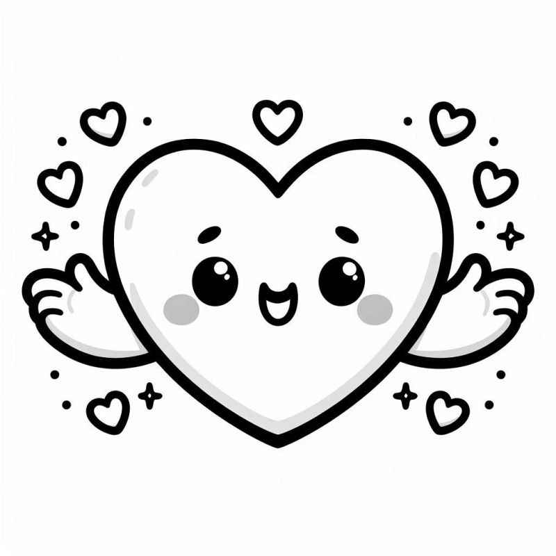 Corazón Para Colorear 007