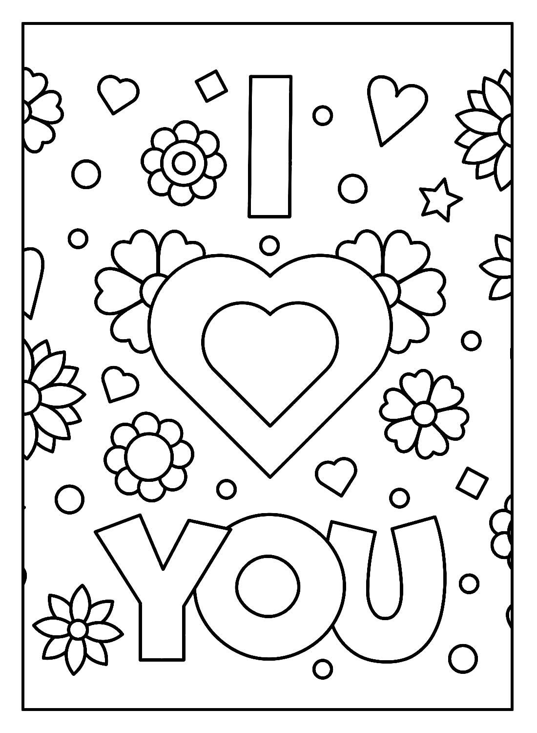 Corazón Para Colorear 021