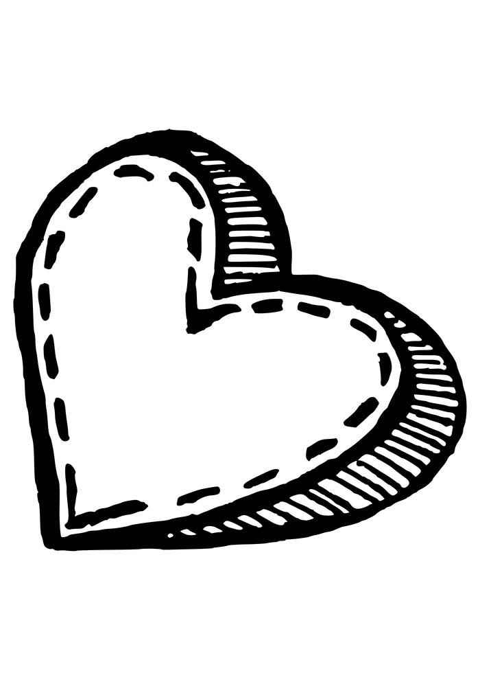 Corazón Para Colorear 032