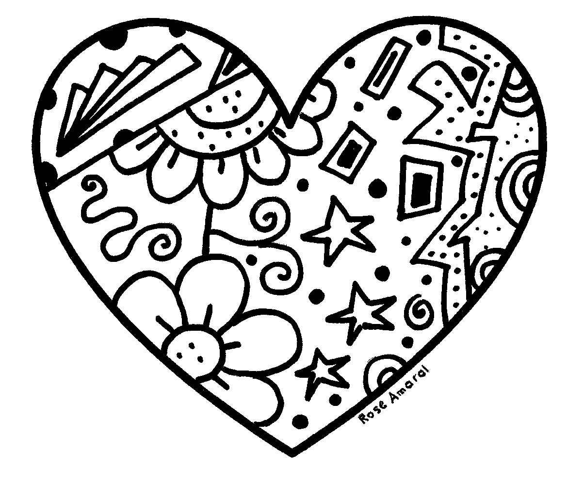 Corazón Para Colorear 035