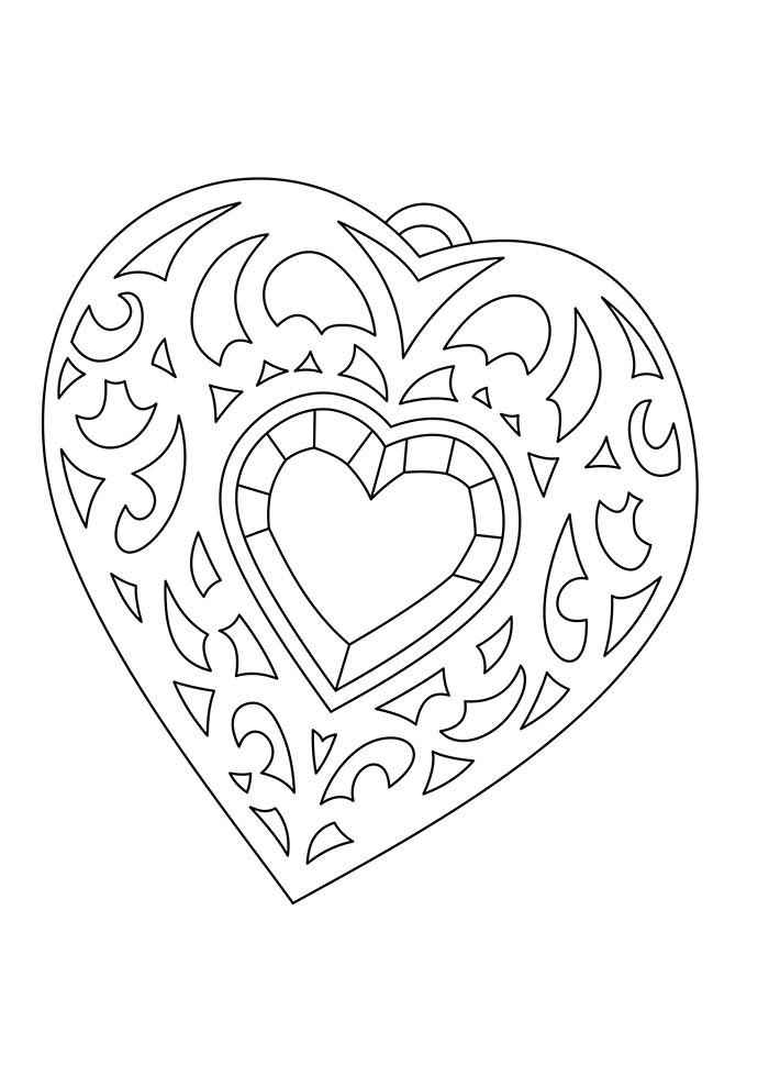 Corazón Para Colorear 037