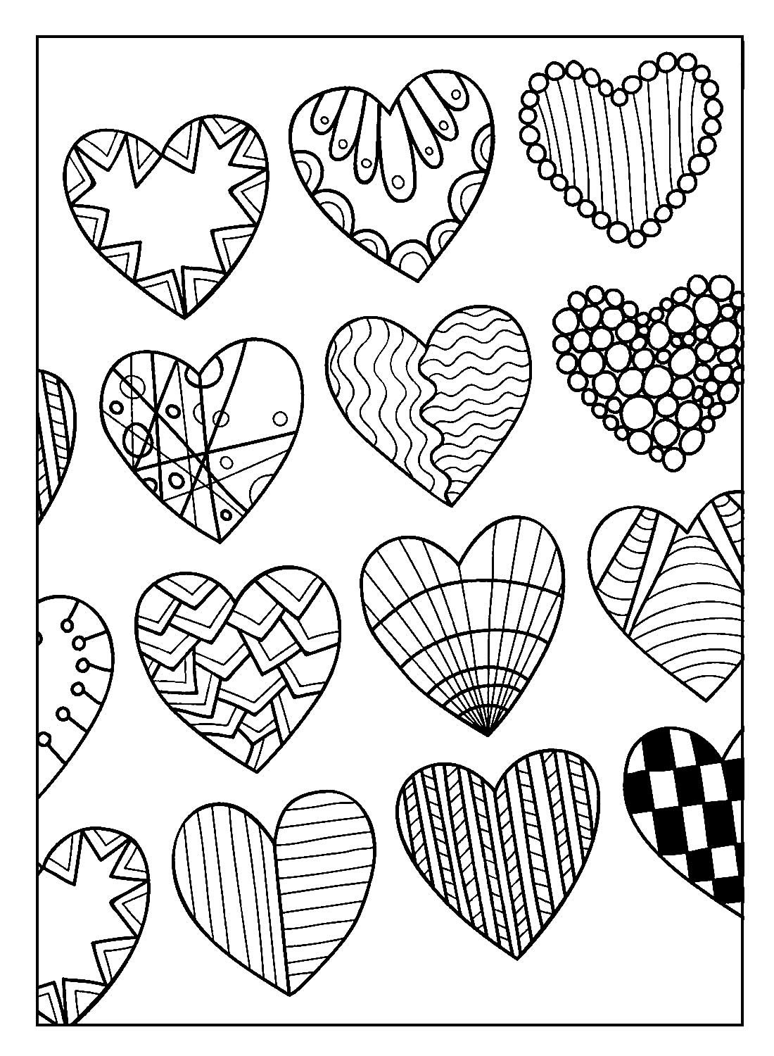 Corazón Para Colorear 048
