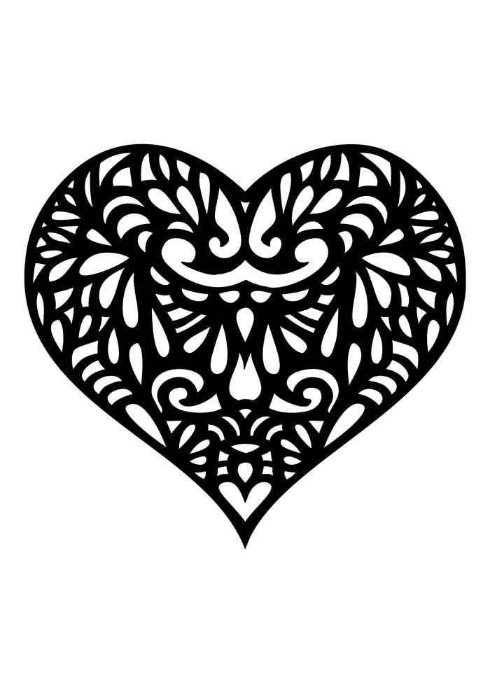 Corazón Para Colorear 050