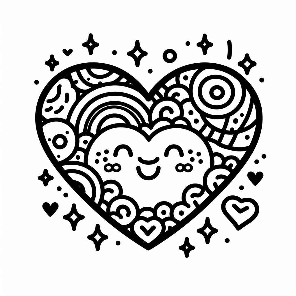 Corazón Para Colorear 055