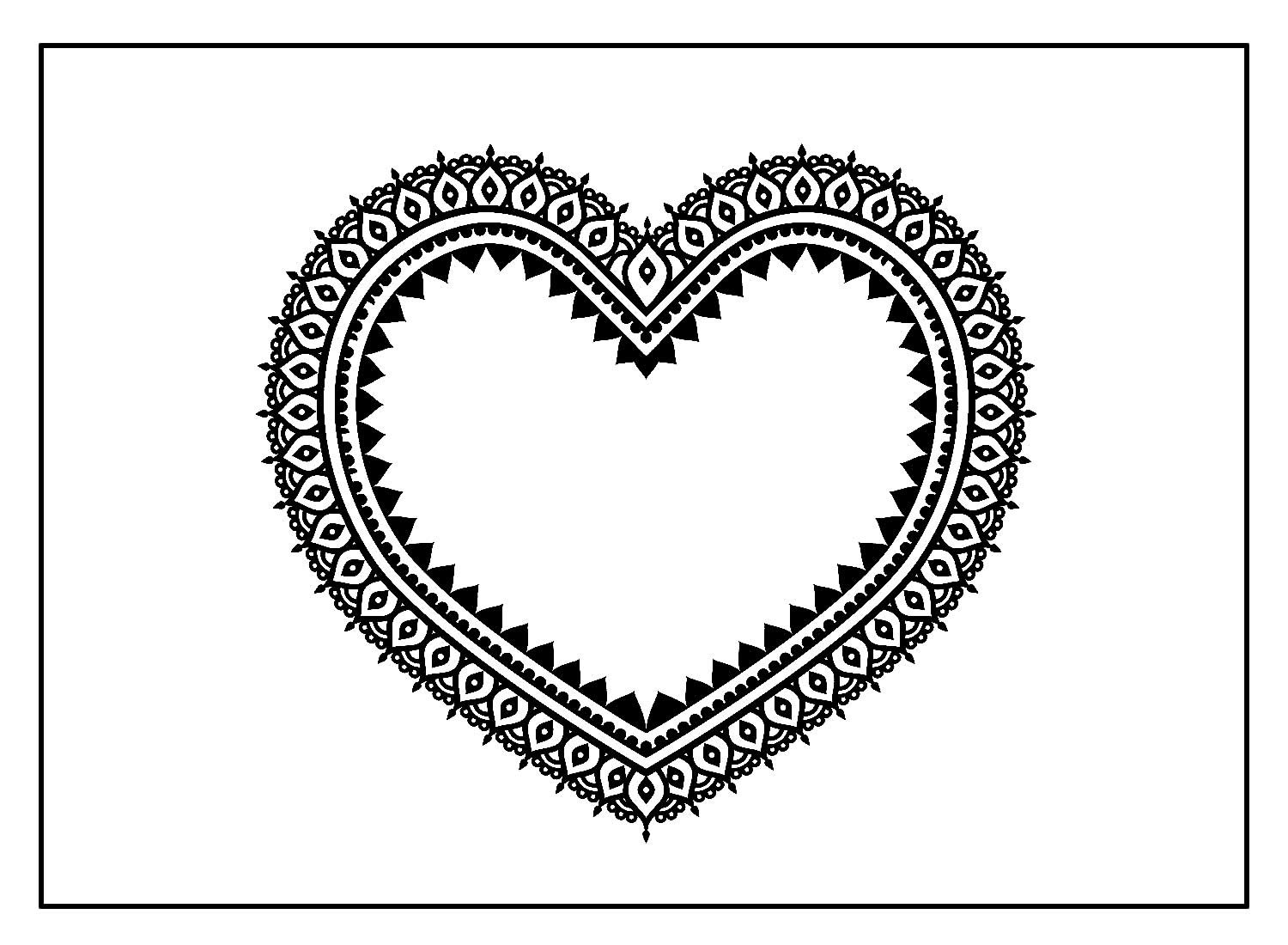 Corazón Para Colorear 062