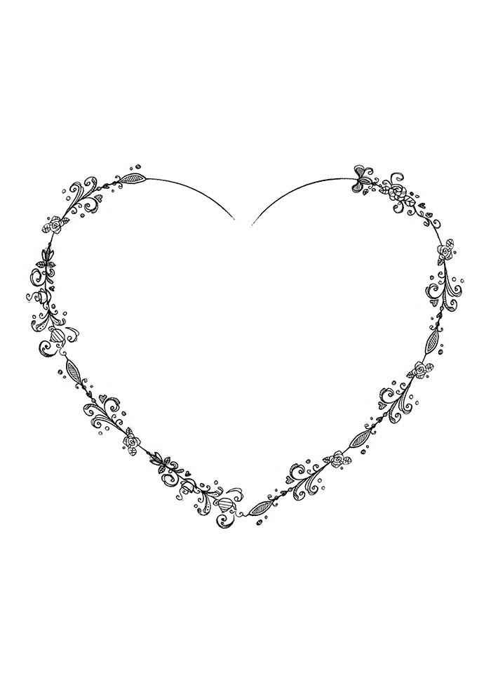 Corazón Para Colorear 068