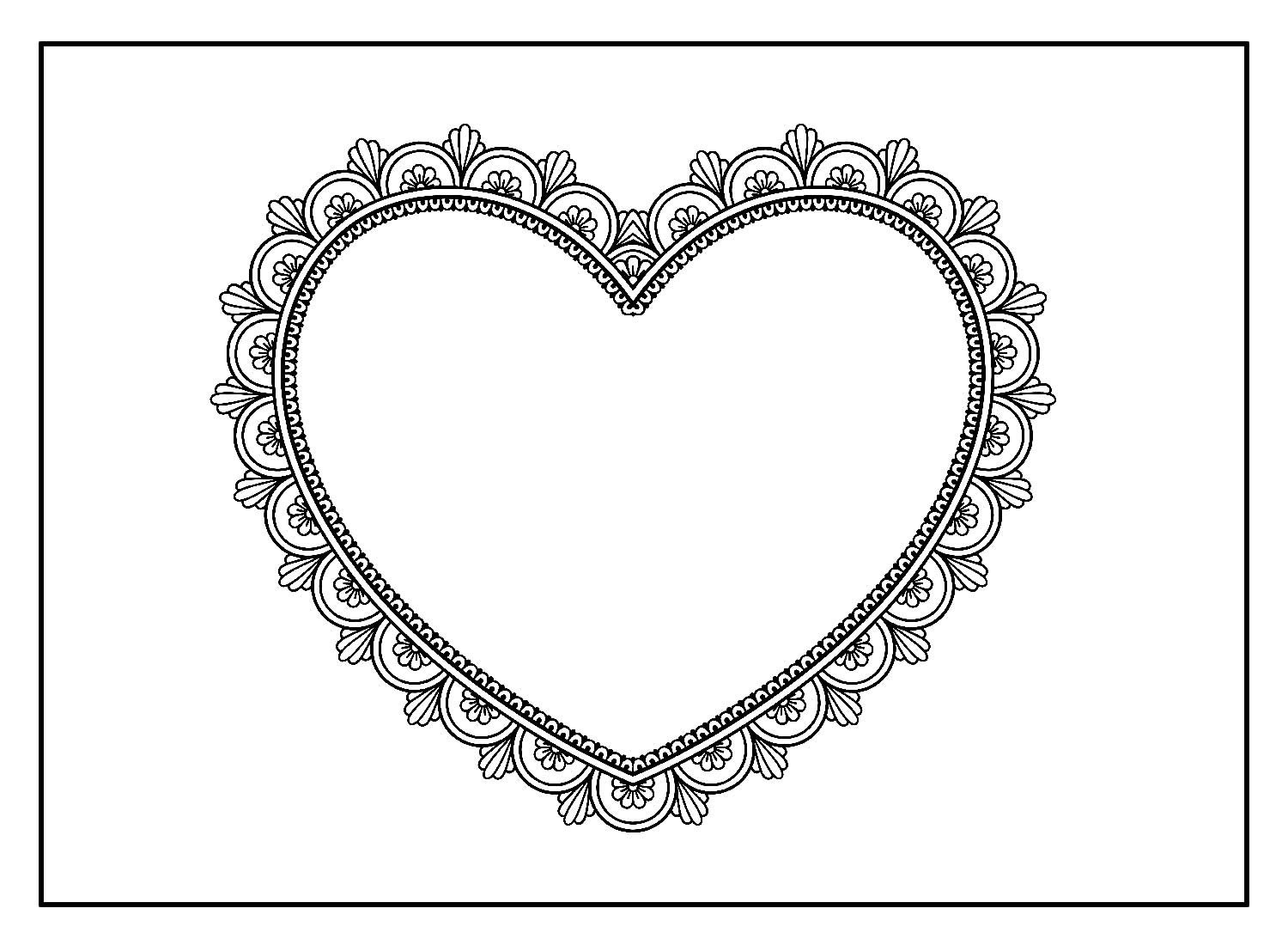 Corazón Para Colorear 095