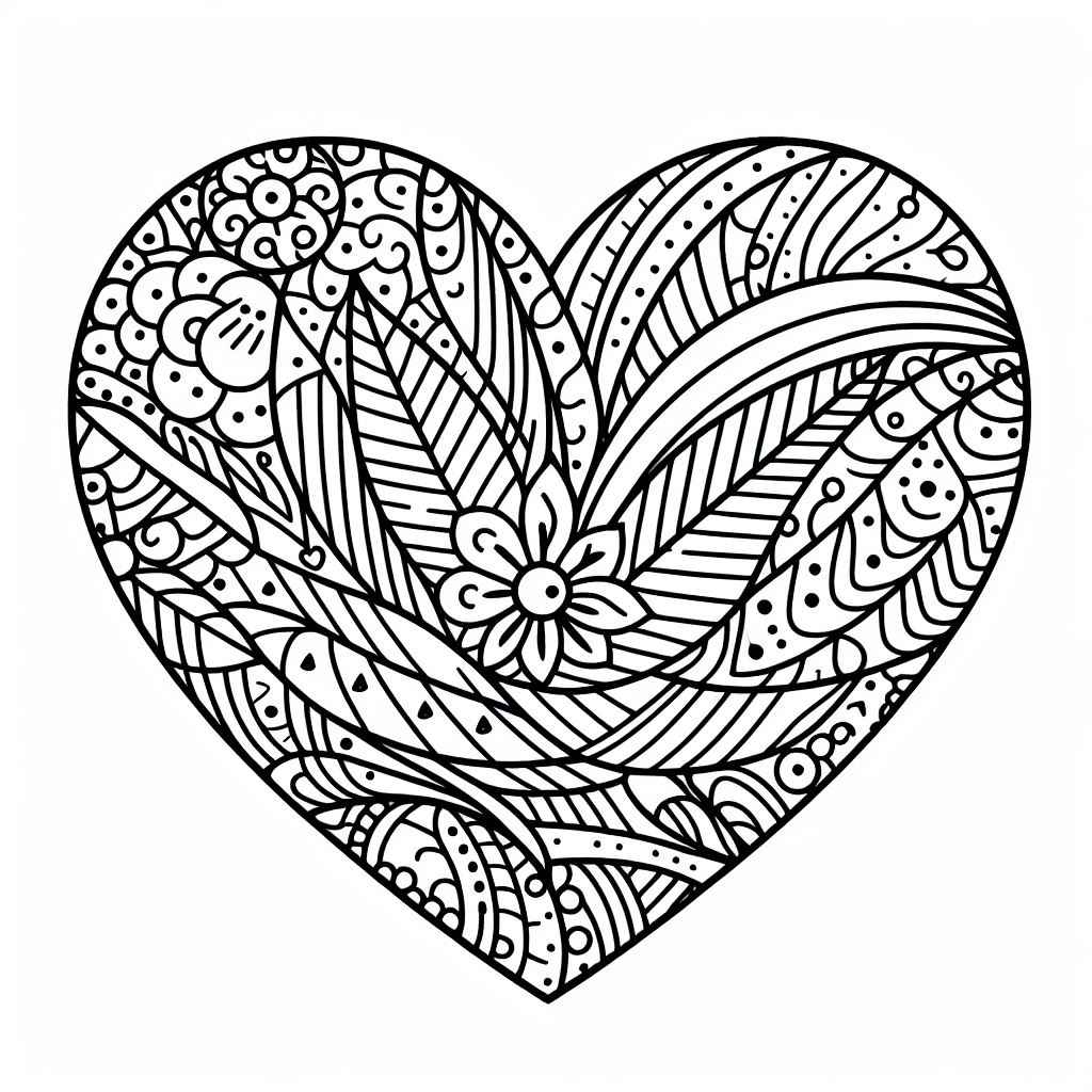 Corazón Para Colorear 119