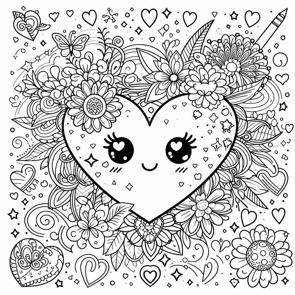 Corazón Para Colorear 158