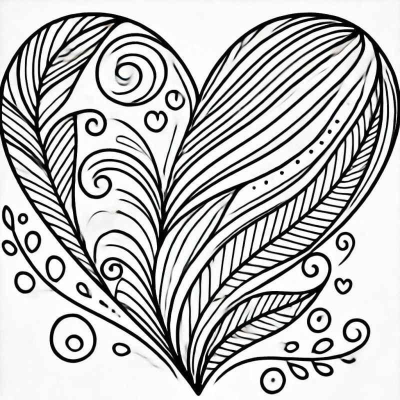 Corazón Para Colorear 167