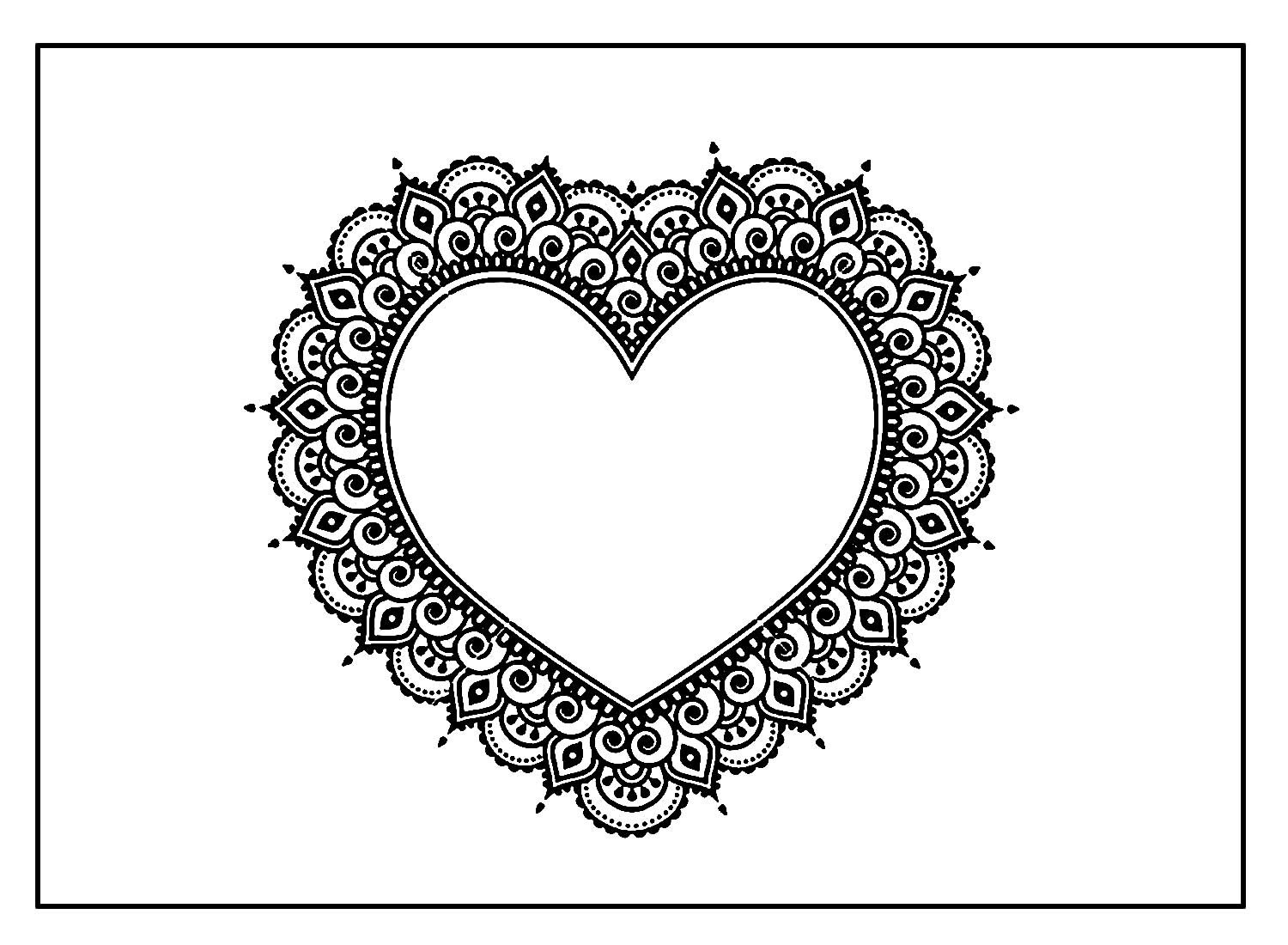 Corazón Para Colorear 172