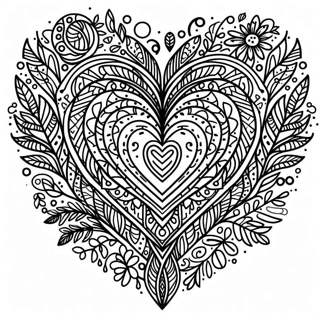 Corazón Para Colorear 261