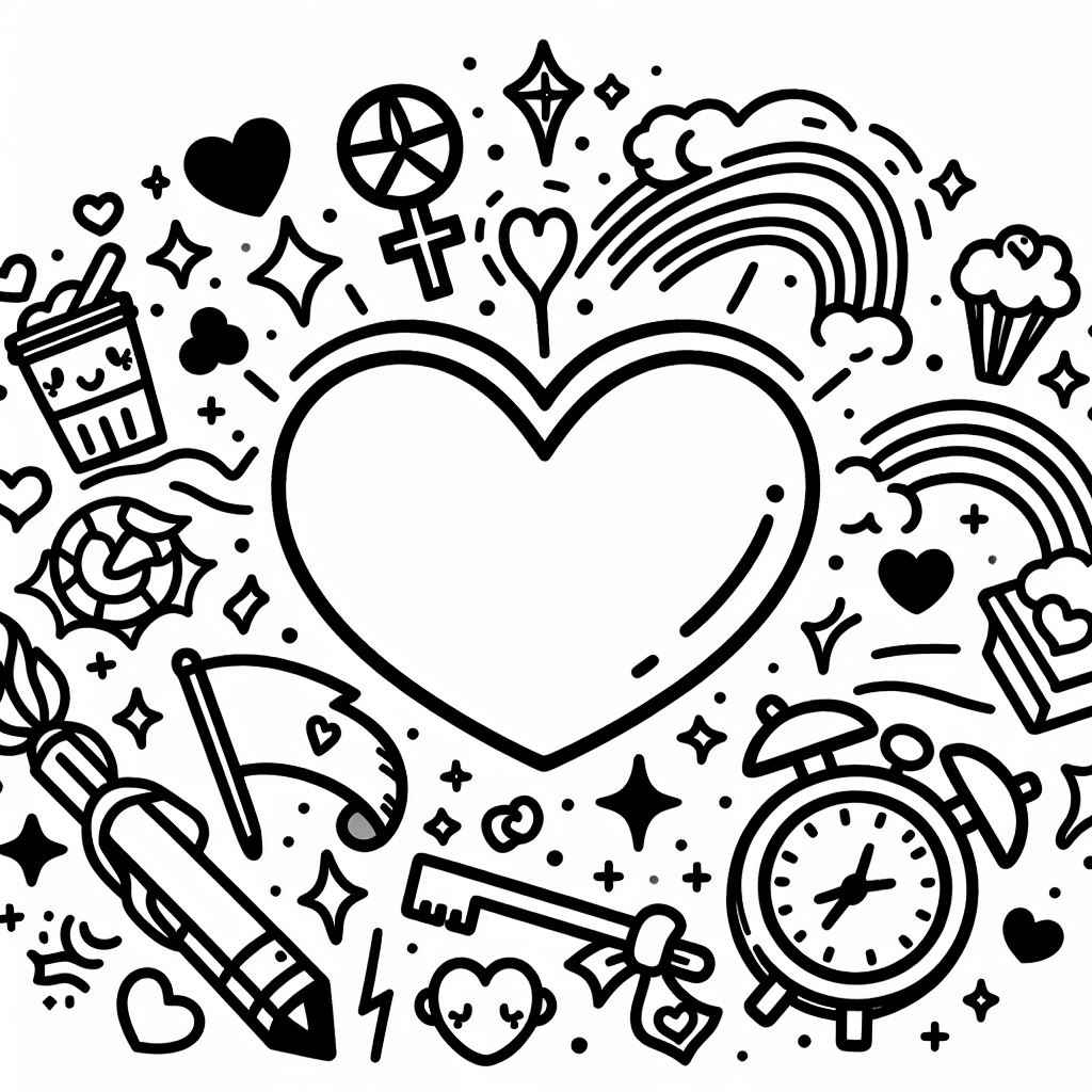 Corazón Para Colorear 274