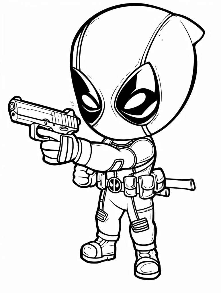 Deadpool Para Colorear 007