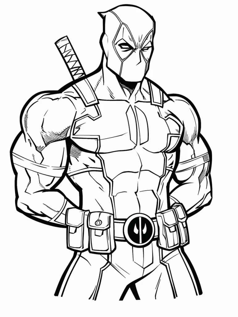 Deadpool Para Colorear 011