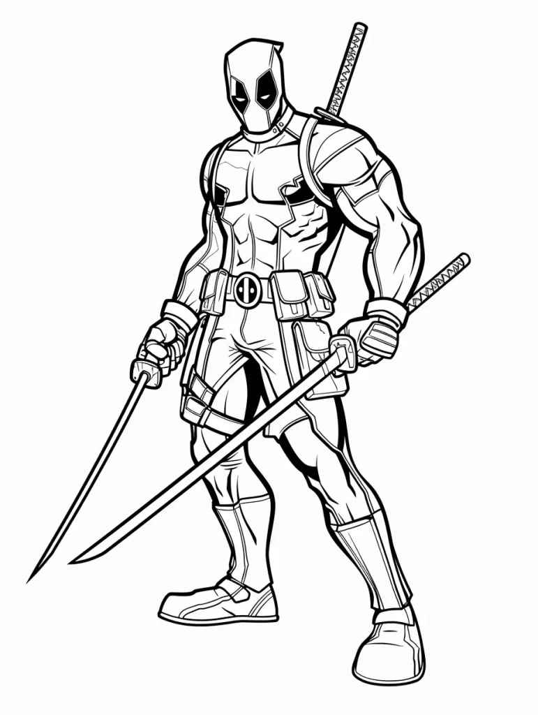 Deadpool Para Colorear 018
