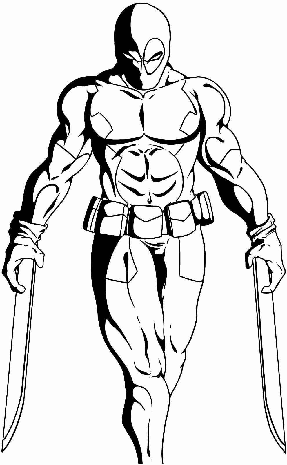 Deadpool Para Colorear 019