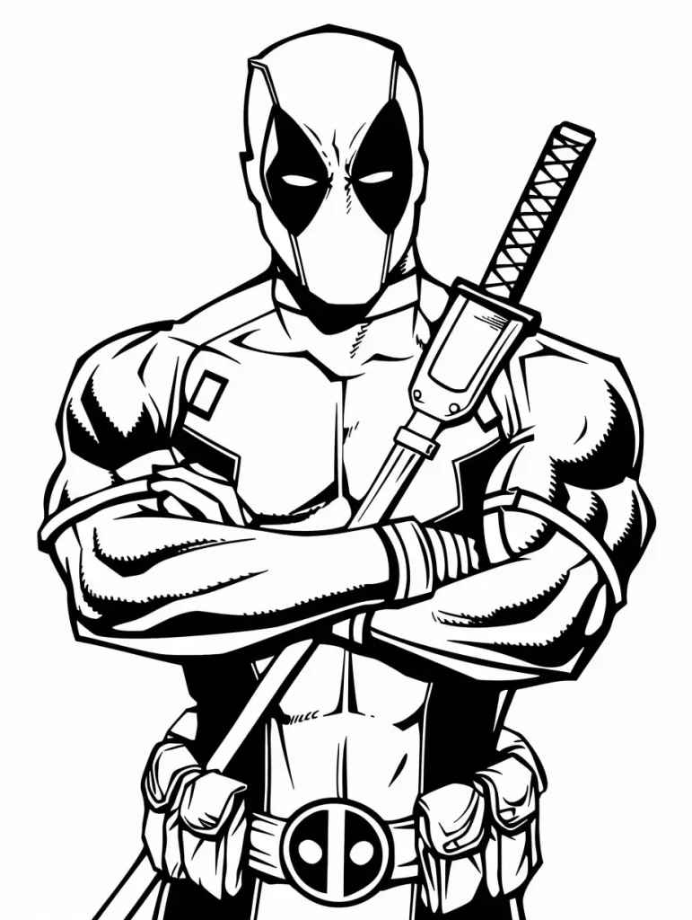 Deadpool Para Colorear 020