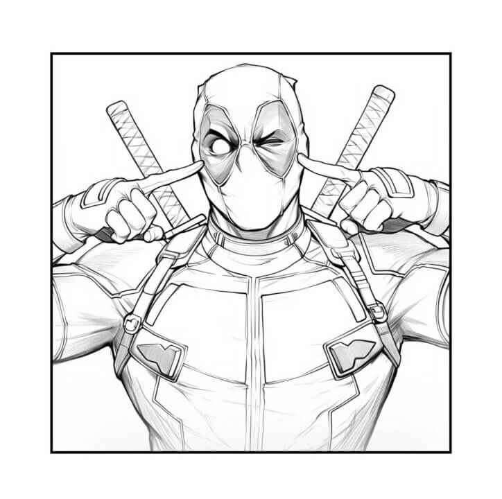 Deadpool Para Colorear 022