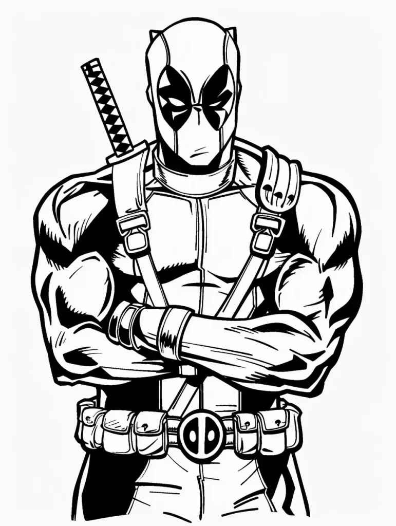 Deadpool Para Colorear 026