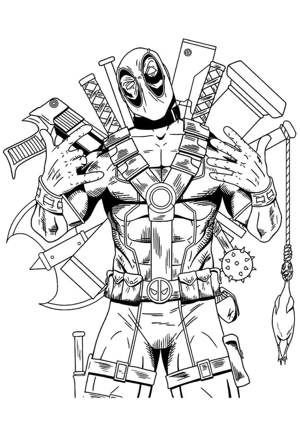 Deadpool Para Colorear 028