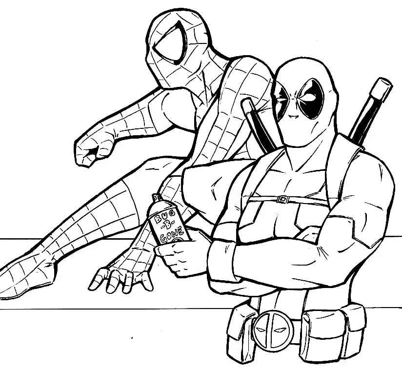 Deadpool Para Colorear 031