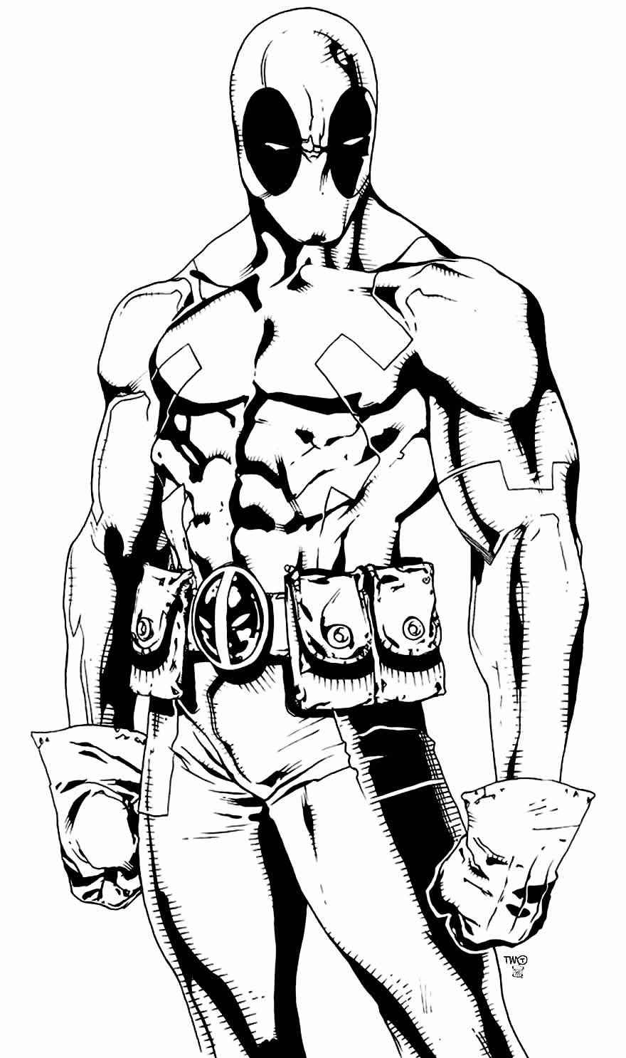 Deadpool Para Colorear 035