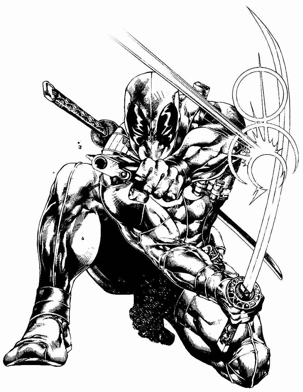 Deadpool Para Colorear 038