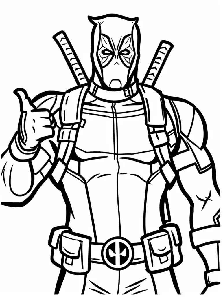 Deadpool Para Colorear 057