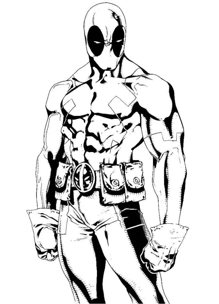 Deadpool Para Colorear 058