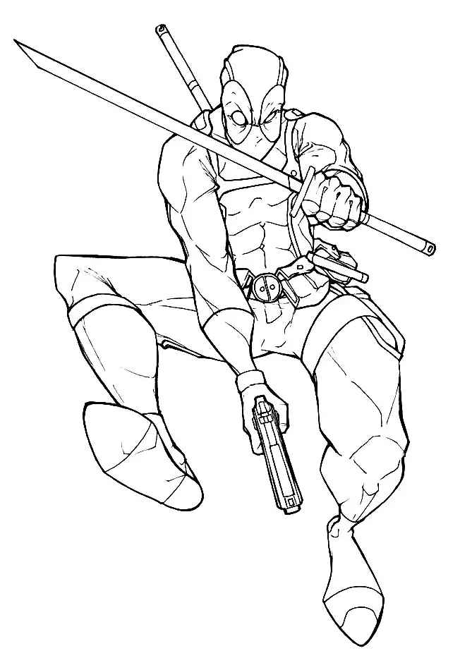 Deadpool Para Colorear 064