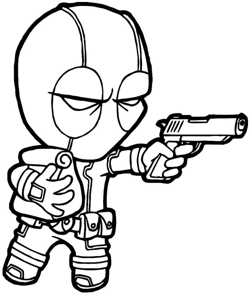 Deadpool Para Colorear 079