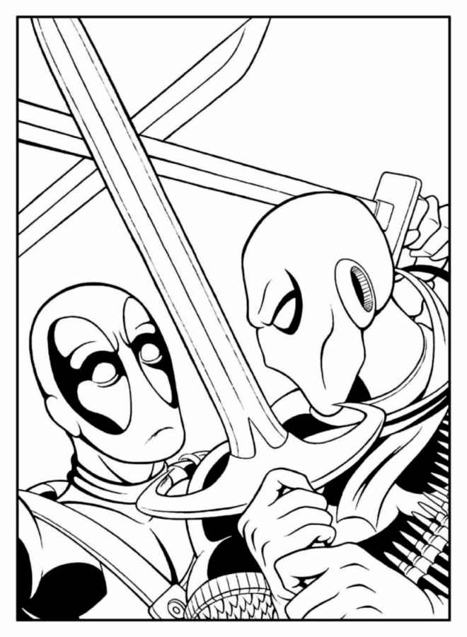 Deadpool Para Colorear 087