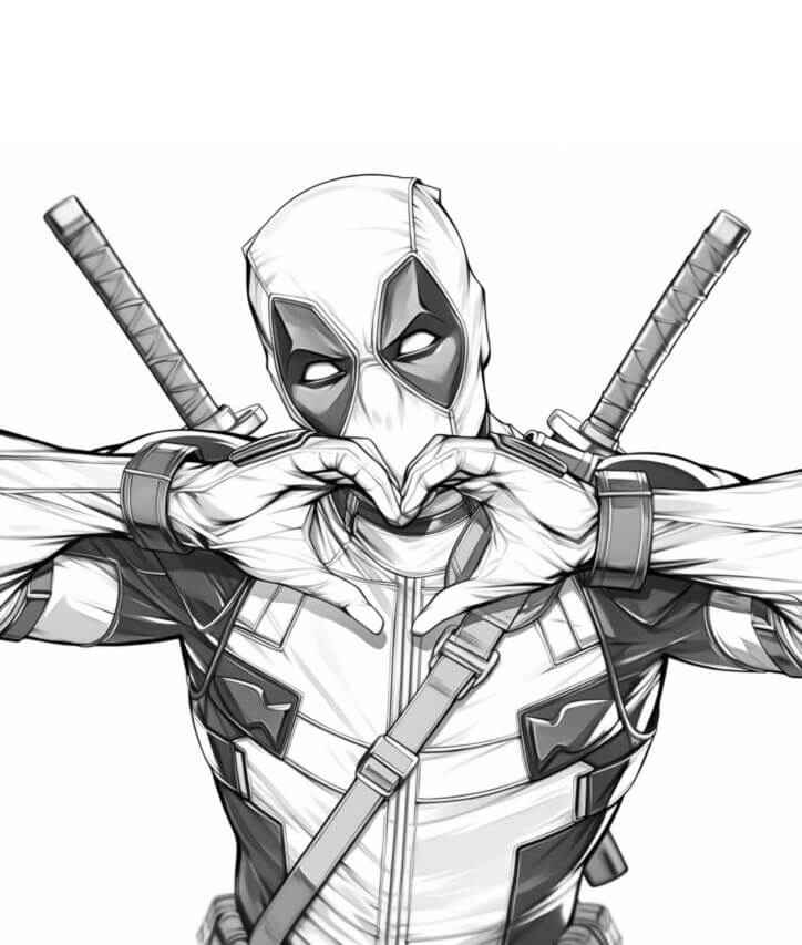 Deadpool Para Colorear 088