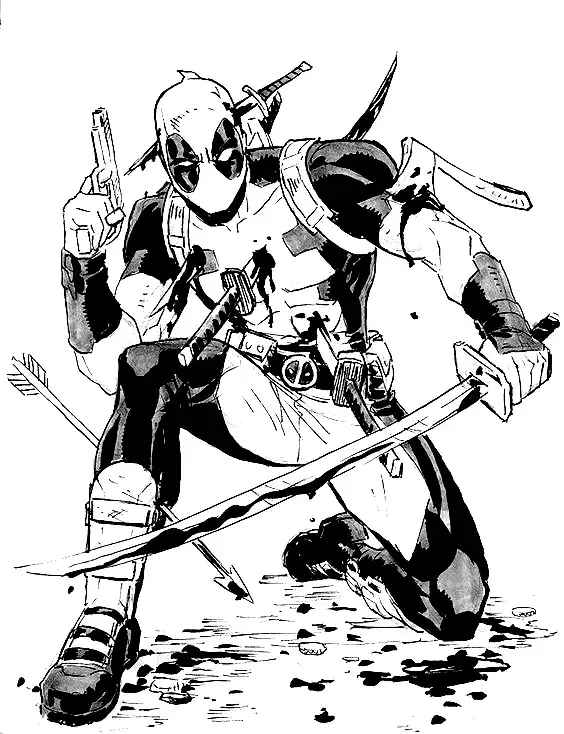 Deadpool Para Colorear 115