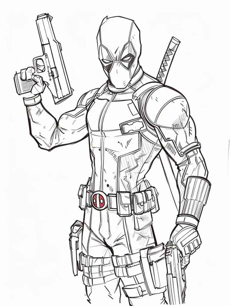 Deadpool Para Colorear 116