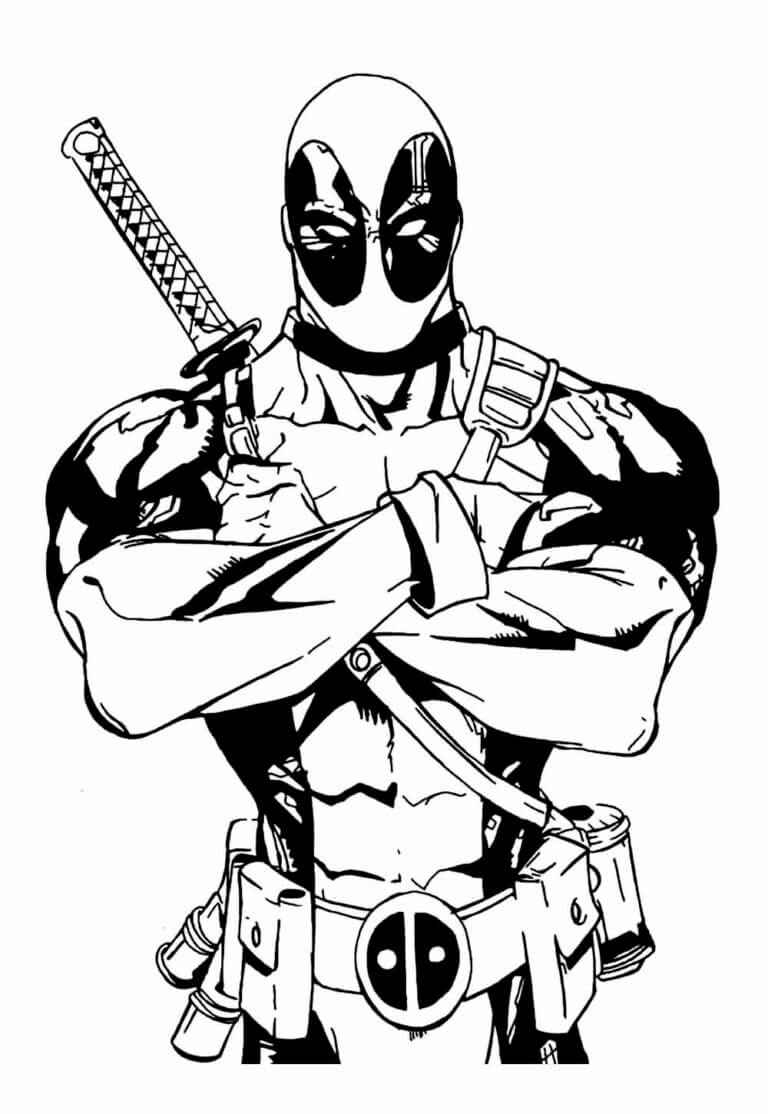 Deadpool Para Colorear 129