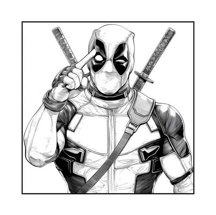 Deadpool Para Colorear 179