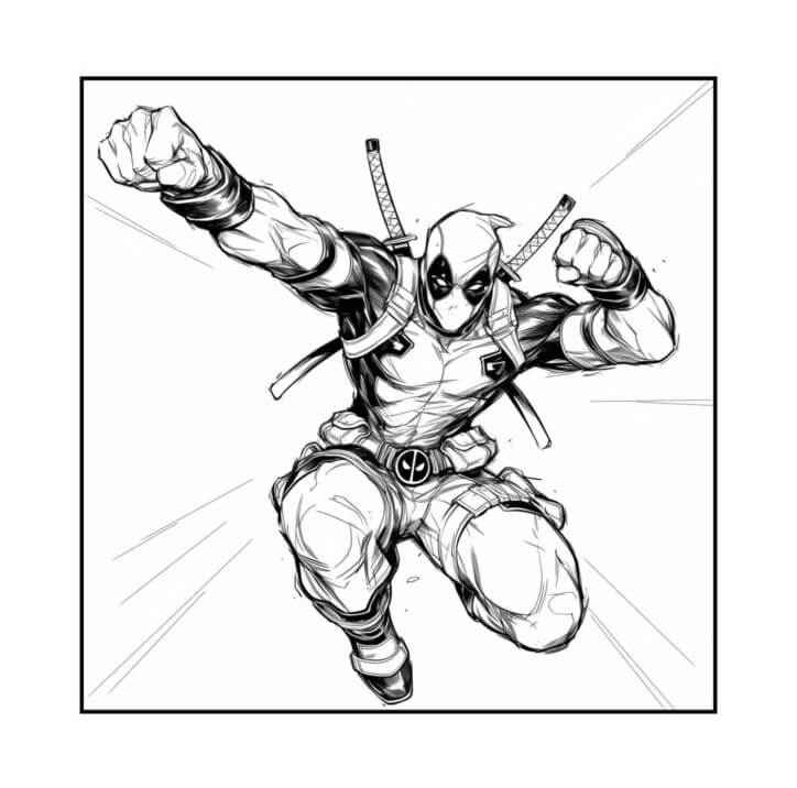 Deadpool Para Colorear 205