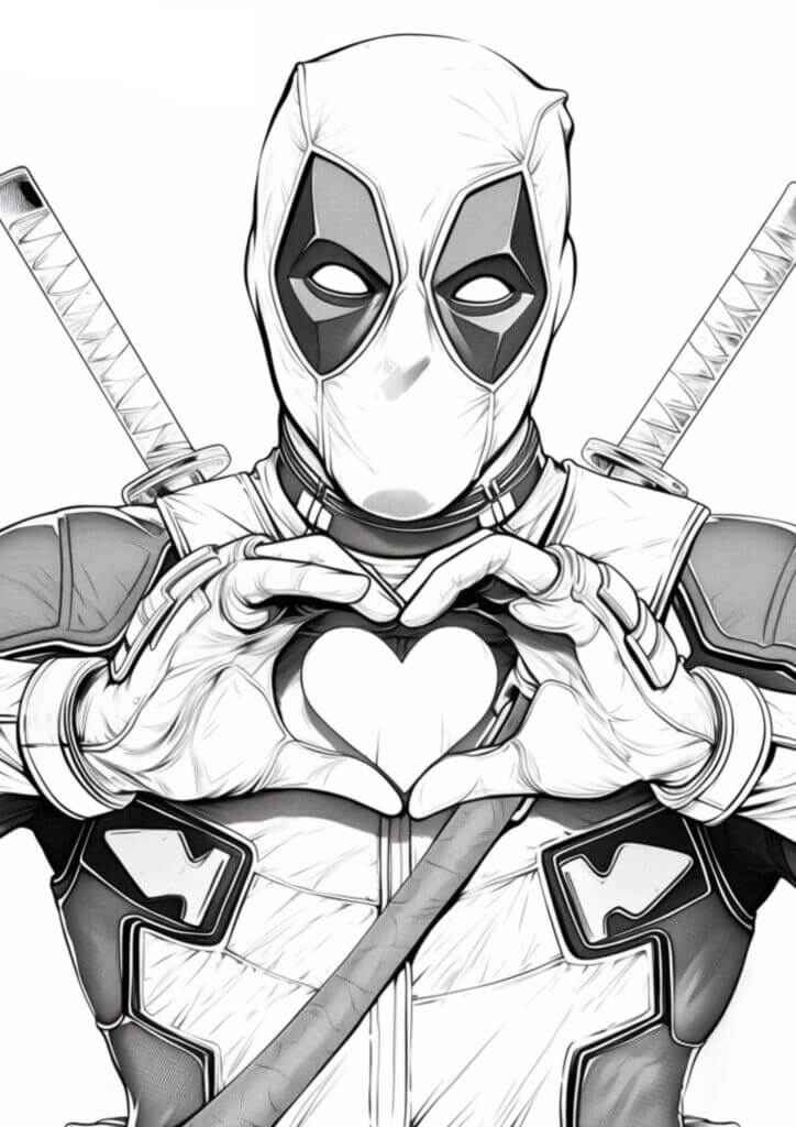 Deadpool Para Colorear 244