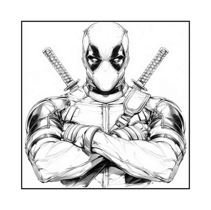 Deadpool Para Colorear 248