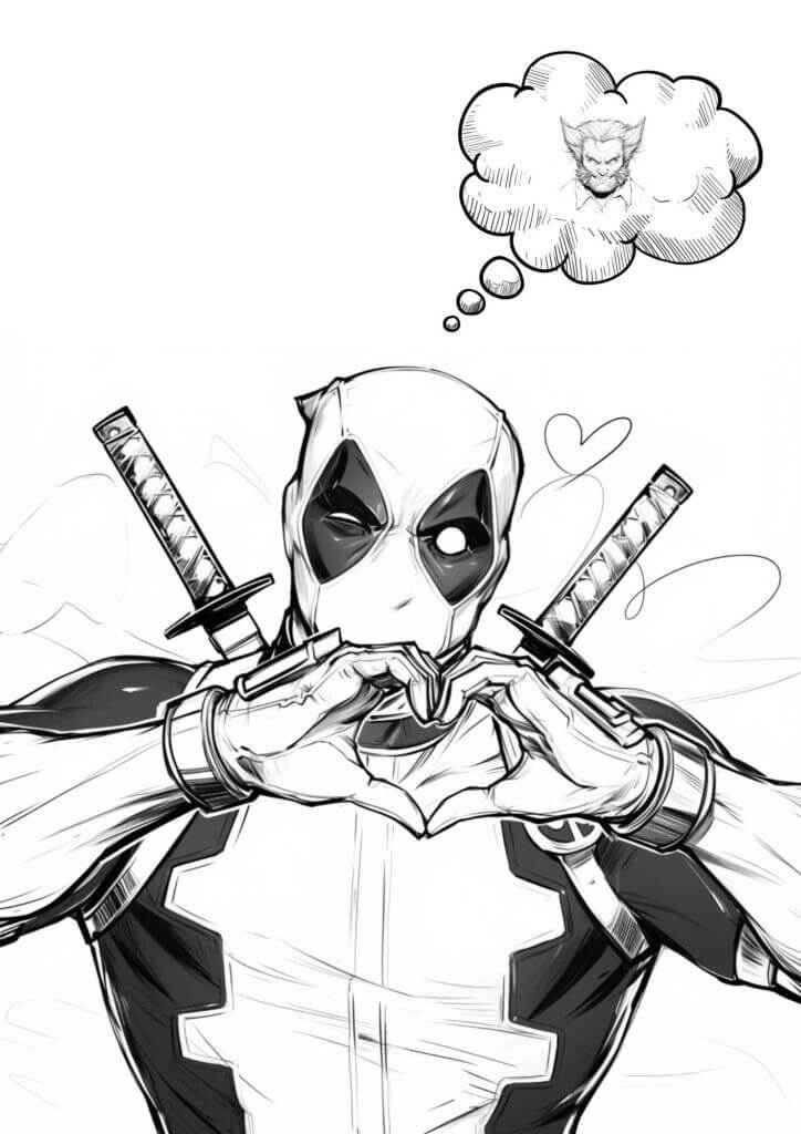 Deadpool Para Colorear 261