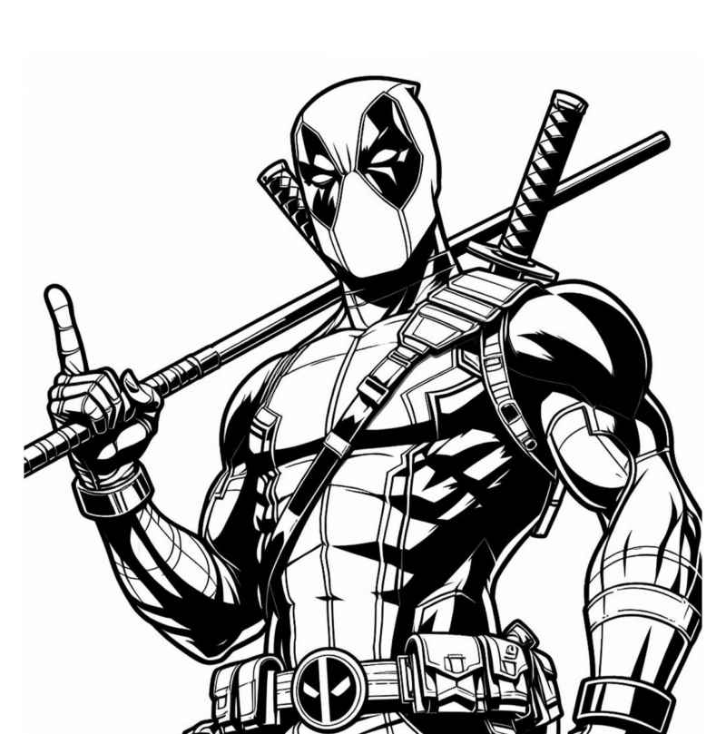Deadpool Para Colorear 289