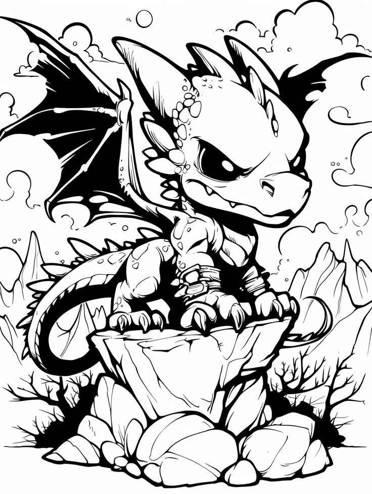 Dragón Para Colorear 027