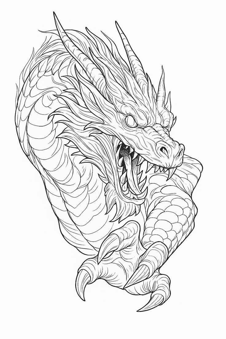 Dragón Para Colorear 030